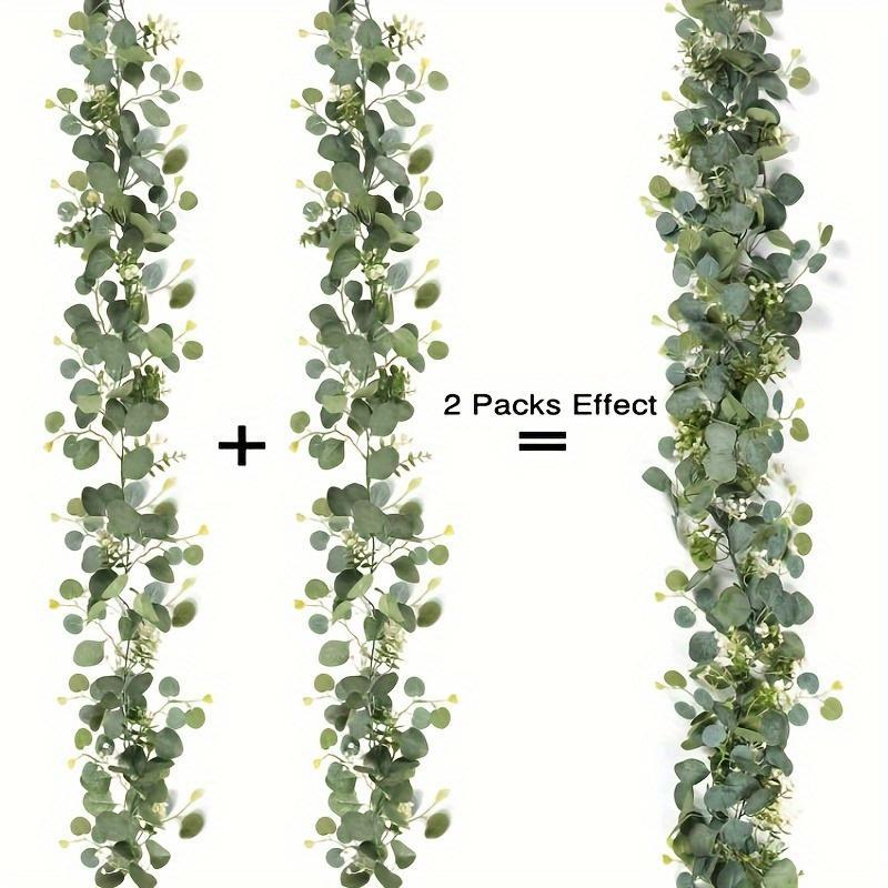 Eucalyptus Garland, 8 Counts/set Artificial Greenery Vines, Faux Eucalyptus Flowers, Room Decor Gypsophila Garland, Decorative Plant for Wedding Party Mantle Table Runner Home Decor