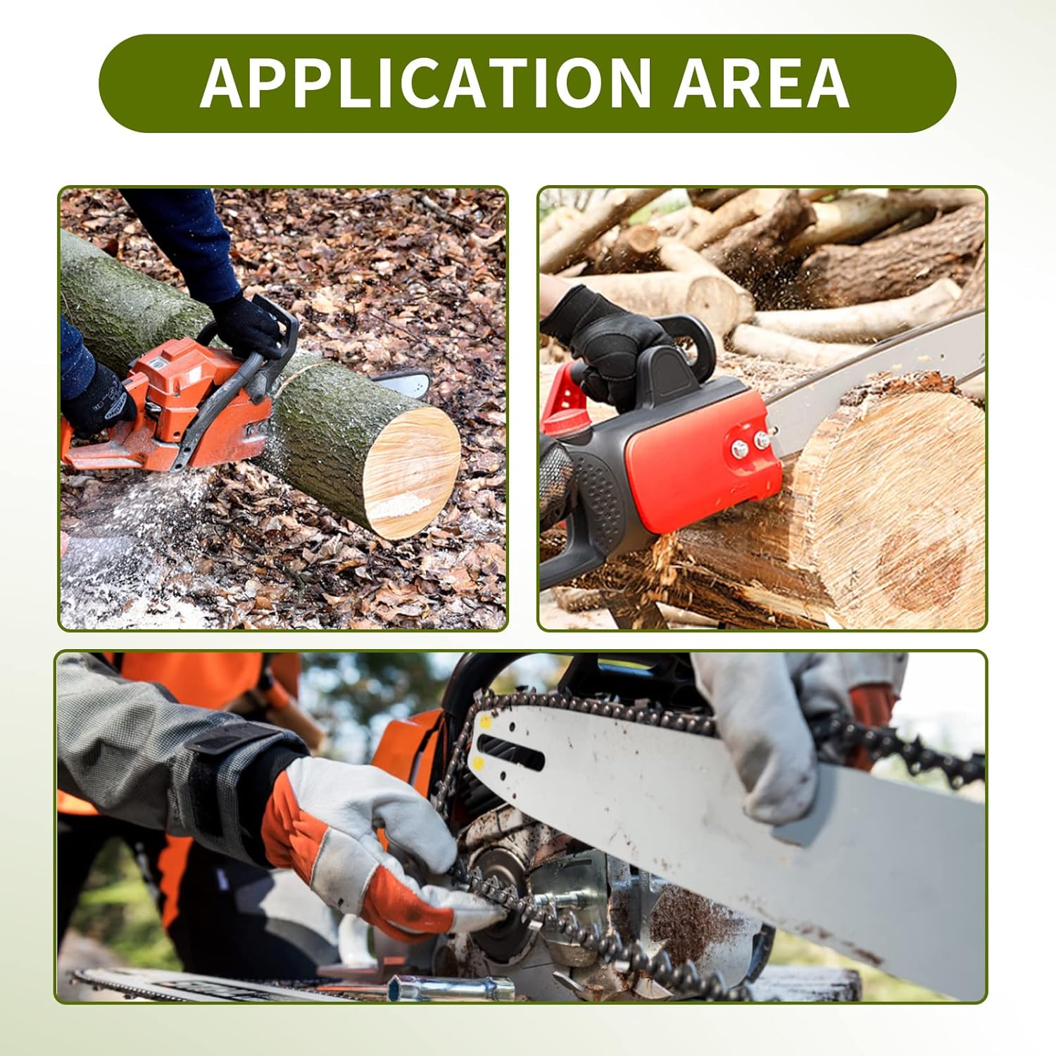 3 Pack 20" Chainsaw Chain 325" Pitch 058 Gauge 76DL Replacement for Blue Max 53543 8901 8902 Replacement for Husqvarna Stihl Poulan Craftsman Chainsaws