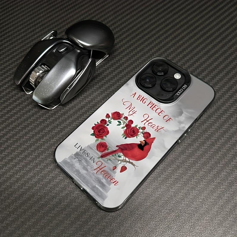 This TPU full-coverage phone case features a cardinal bird design, offering shock protection and slip resistance. It's compatible with iPhone 17, 16, 15, 14, 13, 12, 11, XS, X, and other Samsung models. A great gift for friends or family.