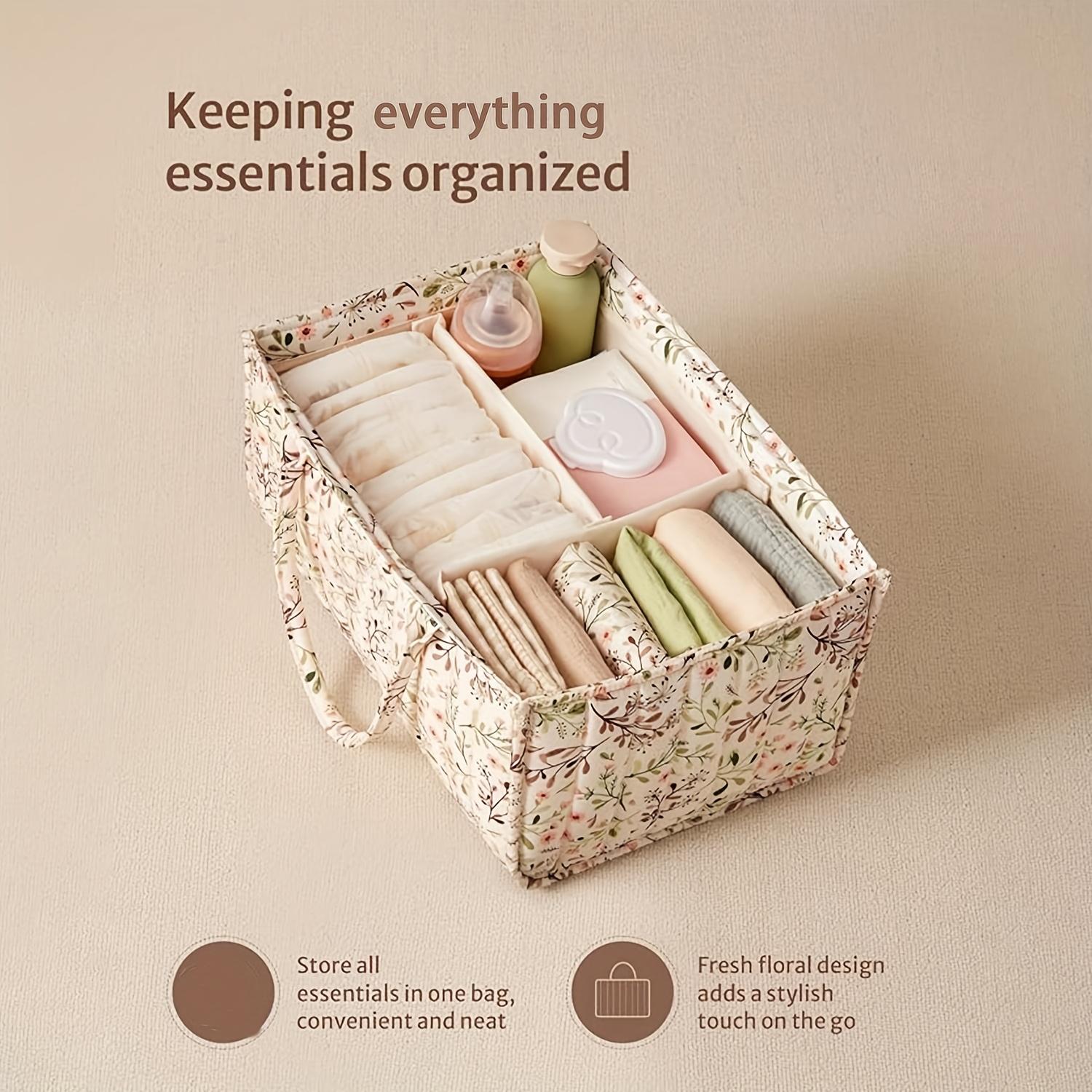 Storage Basket, Household Storage Basket, Floral Pattern Storage Basket, Lightweight, Beautiful and Practical Storage Basket Organiser