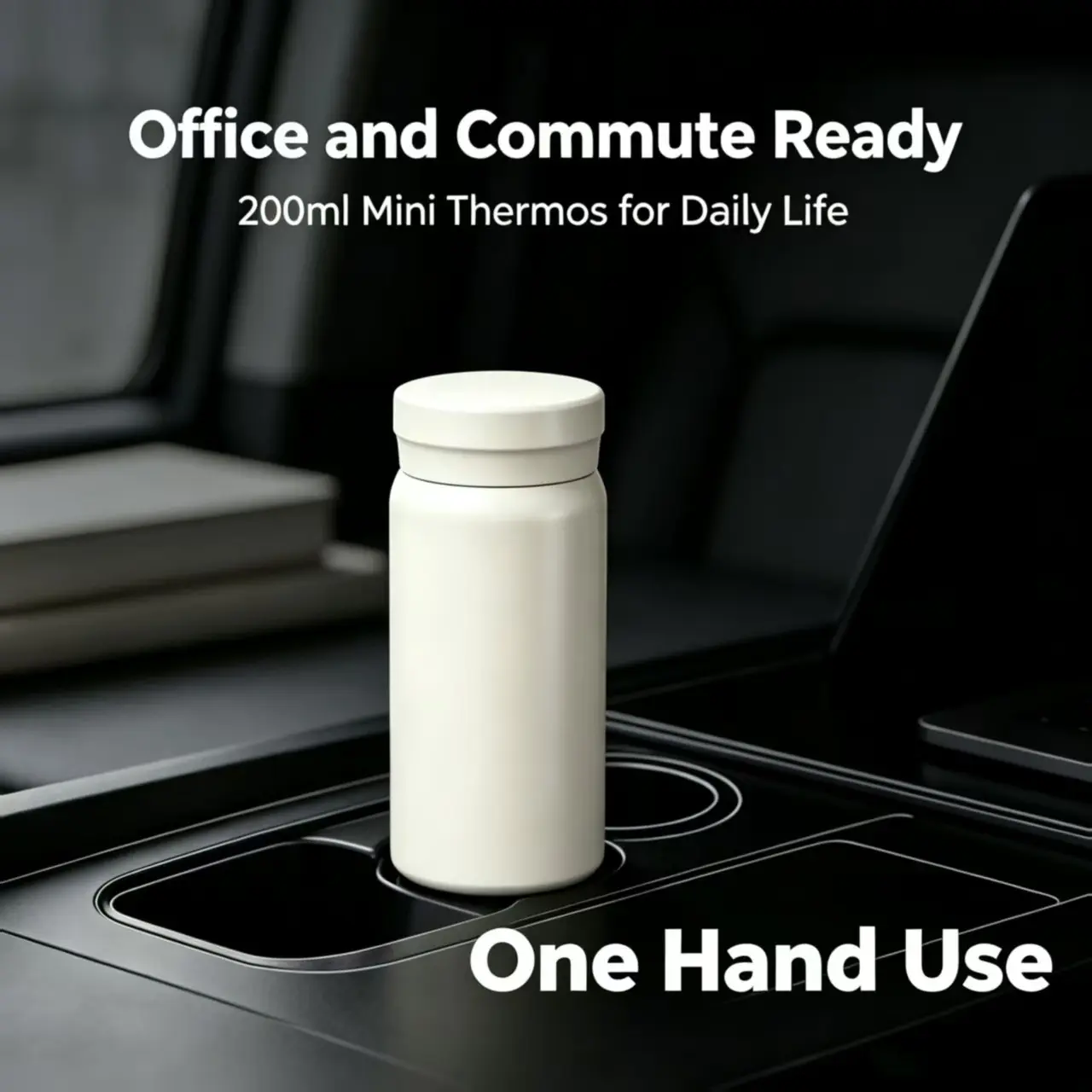 Mini Insulated Bottle 200ML Stainless Steel, Leak-Proof Pocket Size Travel Cup, Thermo Cup, Ideal for Car Cup Holder, Office Commute, Tea, Daily Use
