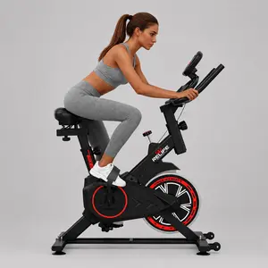 Indoor Cycling Bike Exercise Bike with LCD Monitor Adjustable Stationary Bike for Home Gym Cardio Workout Training Machine