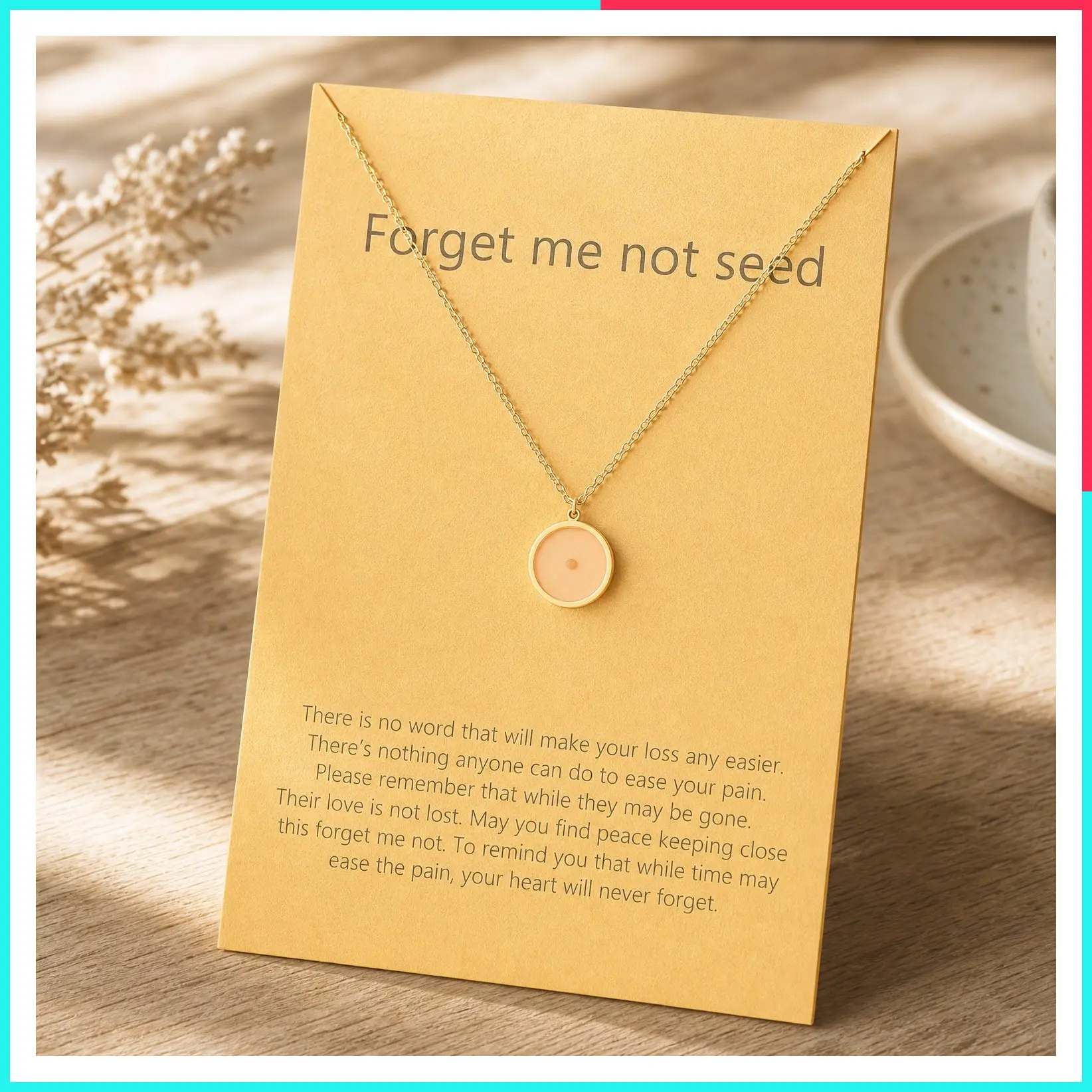 Miscarriage Memorial Gifts for Mothers Circle Pendant Necklace Comfort Sympathy Inspirational Jewelry for Women