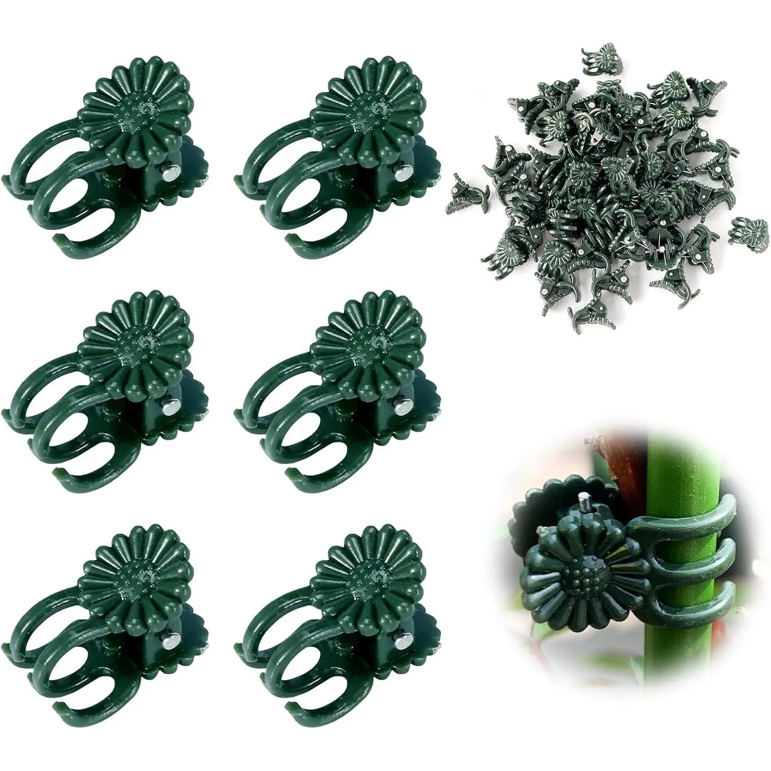 50 count  Clips Orchid Clips, Orchid Support Clips,Flower and Vine Clips,Garden Clips, Clips for Climbing