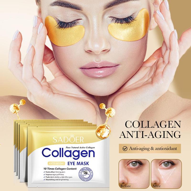 10 Pcs Crystal Collagen Eye Mask: Firm, Moisturize & Eliminate Dark Circles & Lines