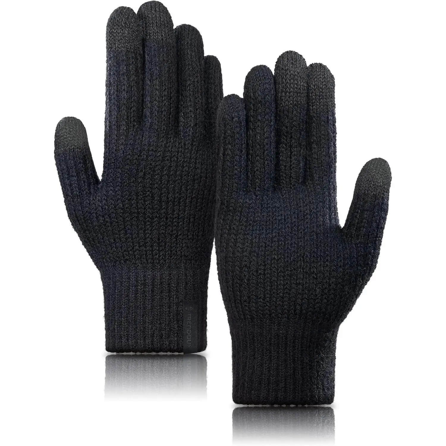 Merino Wool Thick Winter Gloves for Men Women Touchscreen Fingers Stretch Warm Soft Skin-Friendly Anti-pilling(Gift)