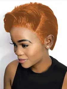 Straight Short Human Hair Wig for Women 13x4 Transparent Lace Frontal Wig 150% Density 6 Inch
