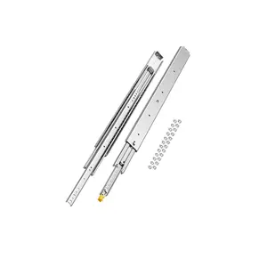 VEVOR Drawer Slides, 1 Pair 36inch Locking Drawer Slides, 500lbs Load Capacity, Side Mount Ball Bearing Drawer Glides, Long Full Extension Drawer Slide