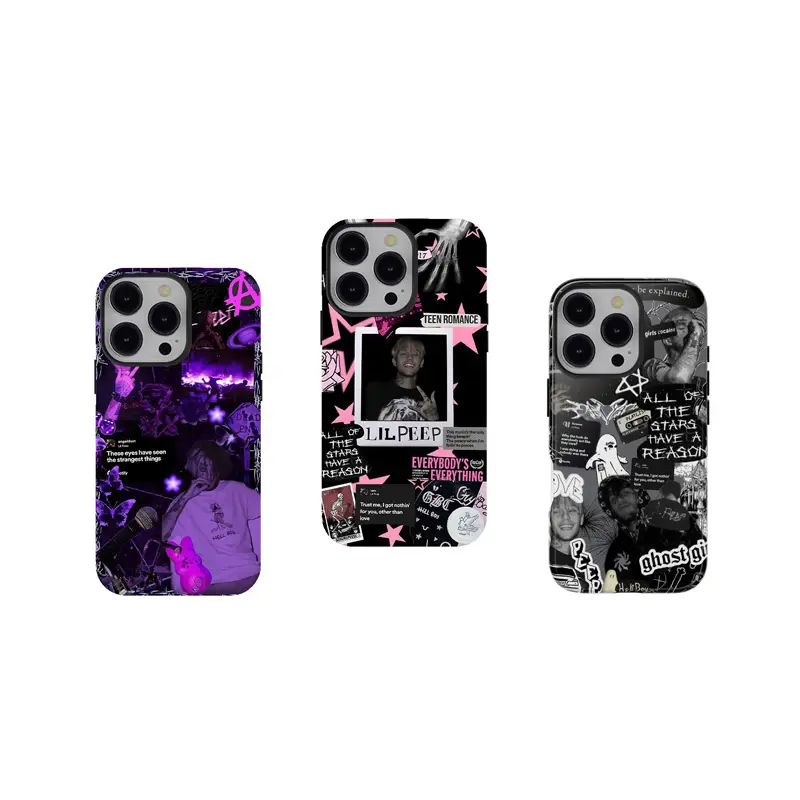 [No magnetic]  Lil P33p Rap Collage Phone Case,Aesthetic durable phone Cover,Rapper Merch for iPhone 17 16 15 14 13 12 11 8 7 for Samsung Series,Shockproof Protective Dual-Layer design phone case,trending phone Cover,perfect gift for girl