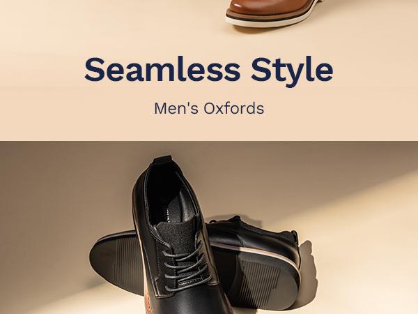 Bruno Marc Men's Lace-Up Comfortable Fashion Dress Shoes Black Business Casual Oxfords with Round Toe Slip-On Closure for All Seasons SpringStatements