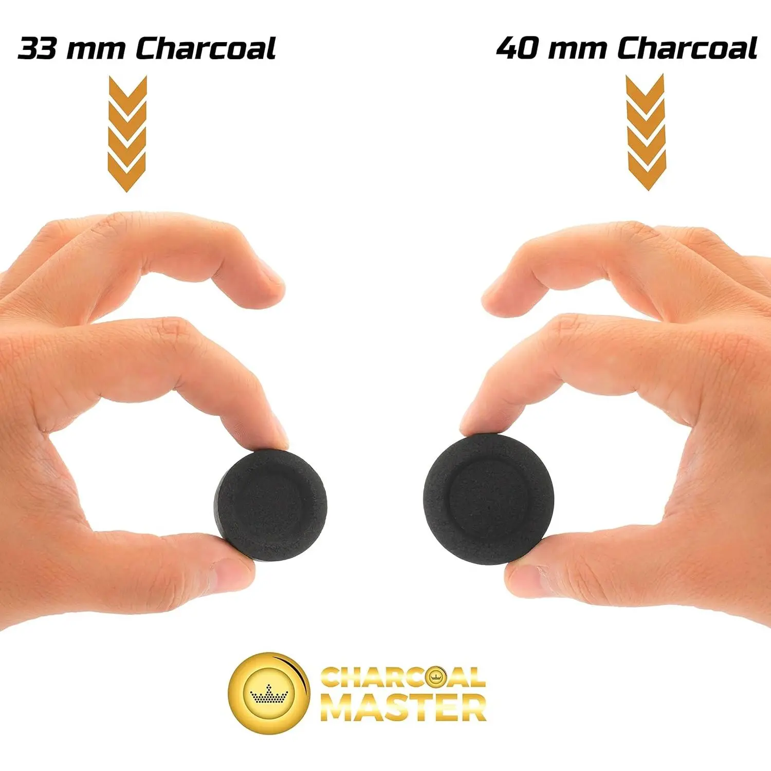 Set of 100 Quick Light Charcoal Tablets, 40mm Incense Briquettes for Burning, Natural Slow Burn & Low Smoke, Home Aromatherapy Charcoal