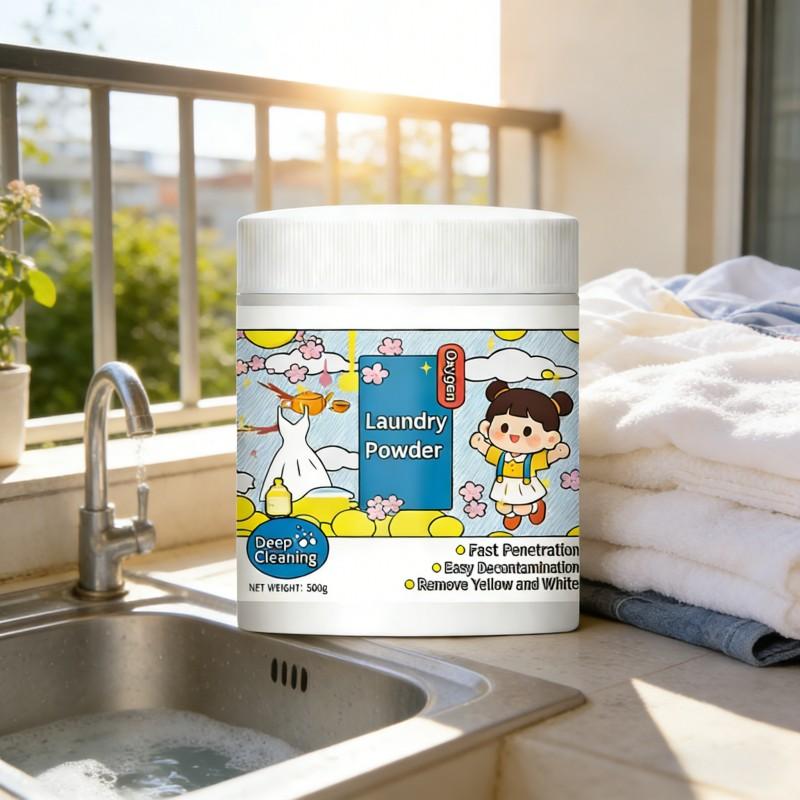 Multi-Purpose Oxygen Cleaner Deep Cleans Sneakers, Laundry, & Stains, Effective Stain Removal ,Color Brightening Formula, Effective for All Fabrics Color-Safe Laundry Booster Powder | Erases Yellowing, Wine, Grease, Makeup