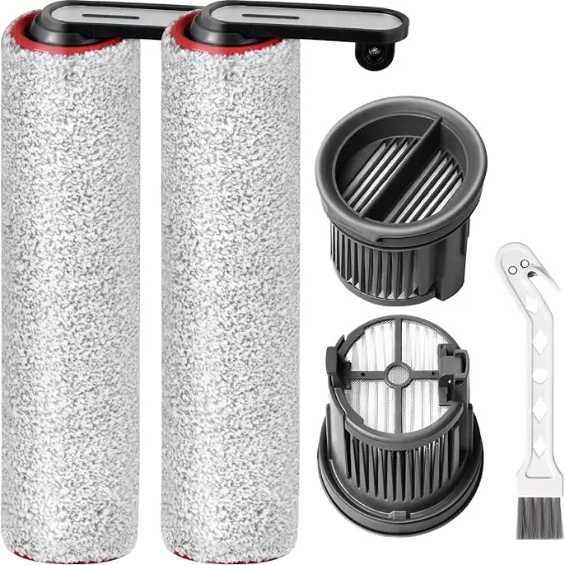 H14 Replacement Brush Roll and Hepa Filter Kit, Compatible with Dreame H14/h14 Pro Dual Motor Cordless Vacuum, Dry Wet Cleaning Parts, Soft Roller Brush, Hard Floors, Dense Bristles