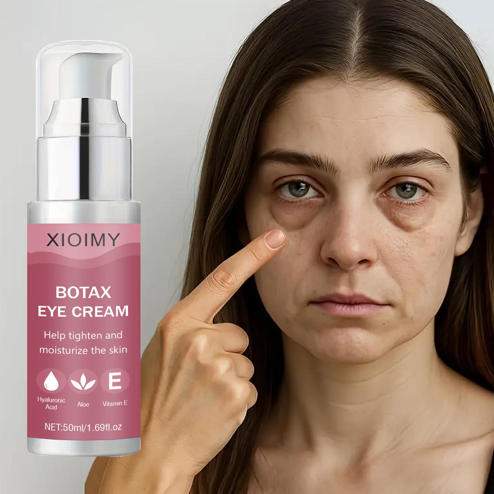 Botax Intense Hydrating Firming Eye Cream 50ML, Infused with Hyaluronic Acid & Aloe Vera, Vitamin E, Moisturizing & Brightening, All Skin Types, Balm