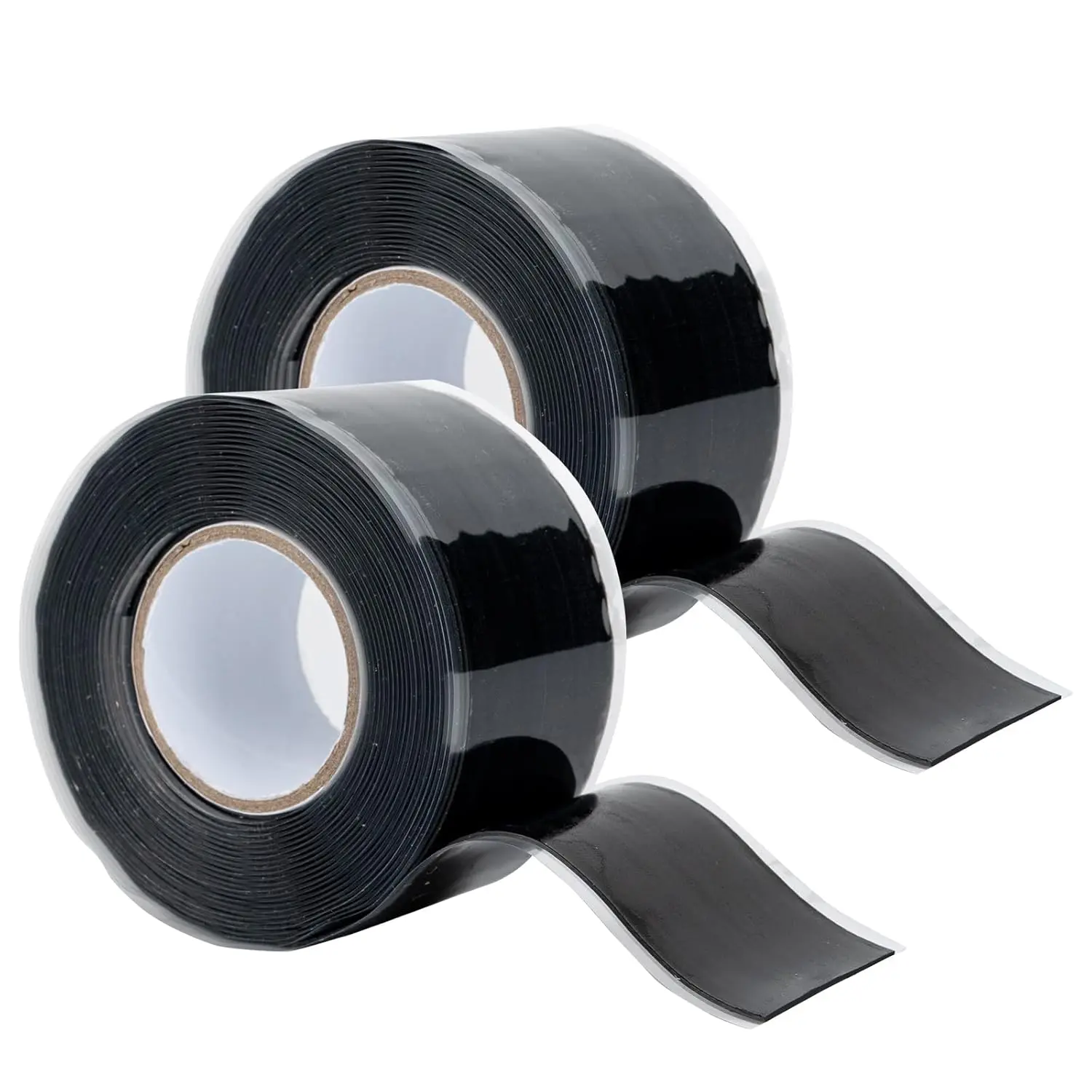 2 Rolls Rescue Tape Self-fusing  Tape 1in(W) x 10ft(L)  Rubber Tape, Water Hose Leak Seal Pipe Plumbing Hose Repair Tape for  Insulating Strech Wrap Seal Black Grip tape