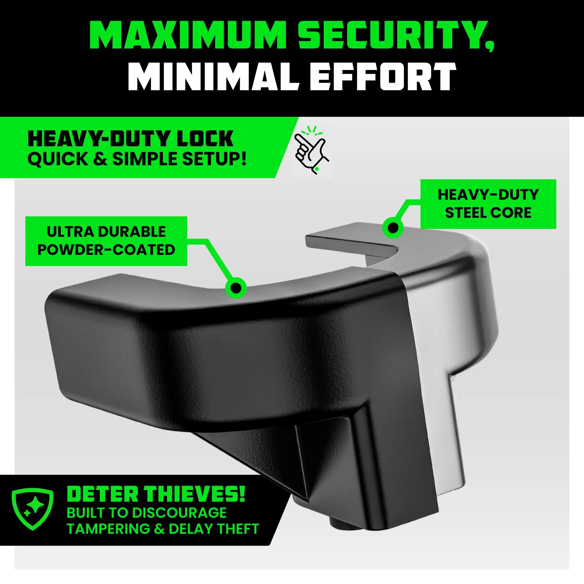 Trailer Hitch Coupler Lock Kit (Choose 2" or 2-5/16" Trailer) Heavy Duty Anti Theft Trailer Coupler Locks for RV, Camper, Trailer, Boat, Caravan - Reinforced Solid Steel Tow Lock for Trailer Tongue