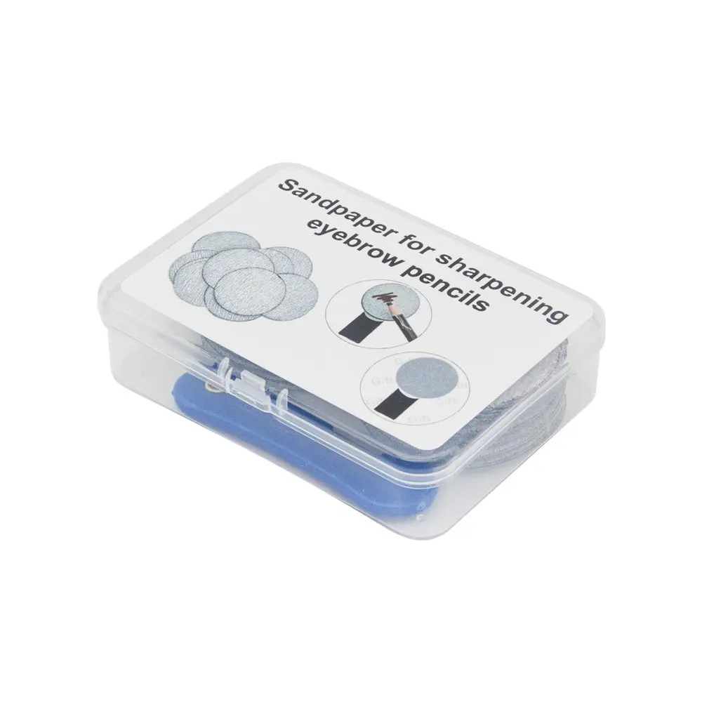Eyebrow Pencil Sharpening Sandpaper Set, Duckbill Pull Line Sharpener, Eyebrow Pencil Sharpener Pad, Grinding Sandpaper for Eyebrow Pencils