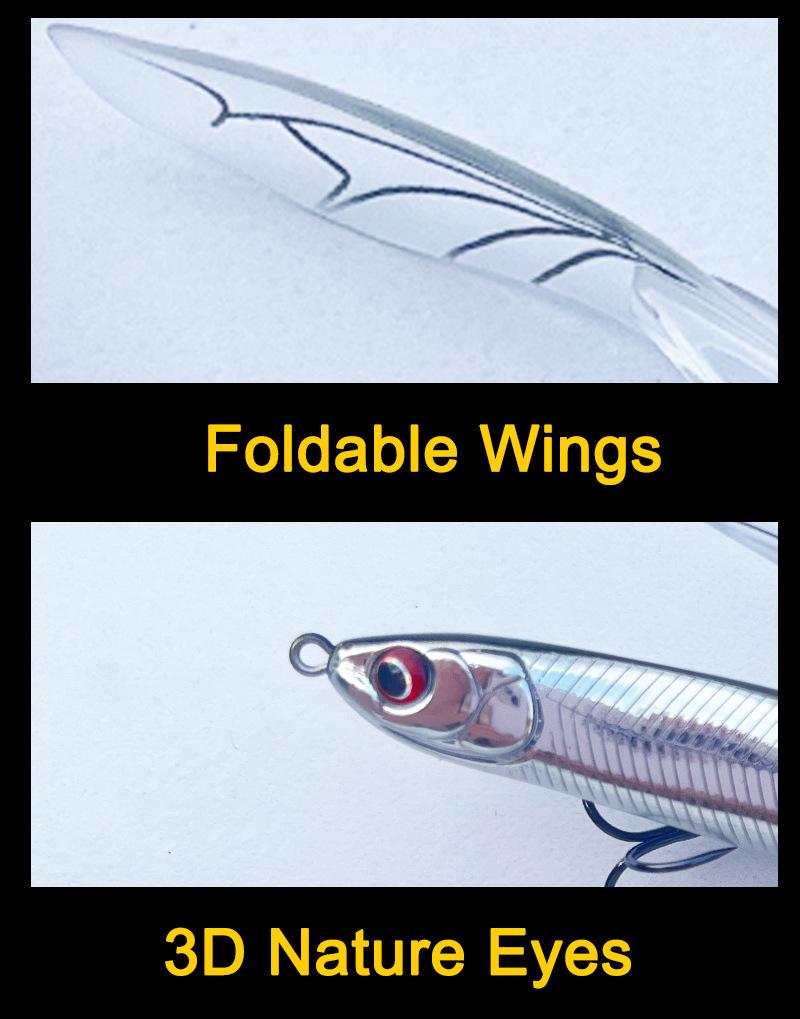 Topwater Dragonfly Fishing Lure Floating Whopper Plopper Style Bait Realistic Insect Artificial Lure Sharp Hooks for Freshwater Bass Snakehead Pike Perch Outdoor Angling Fishing Tackle