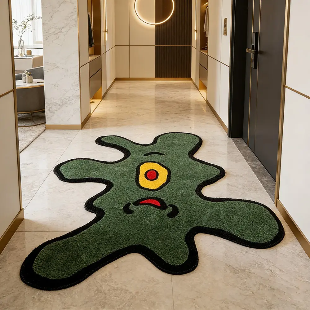 Single-Eye Monster Carpet, Creative Street Art Rug, Washable and Easy to Clean, Perfect for Living Room, Bedroom and Office, Ideal Gift
