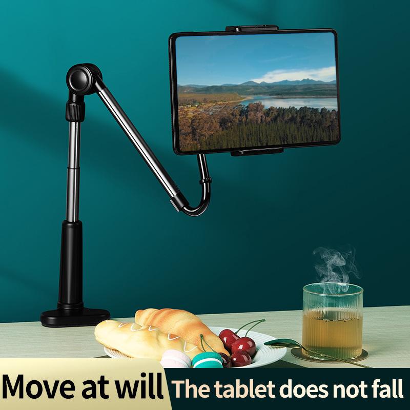 Adjustable Tablet Phone Stand, Adjustable Cellphone Holder, Rotatable Desktop Bedside Stand, Foldable Table Stand for Apple Android Phone Tablet, Multi-Function Design