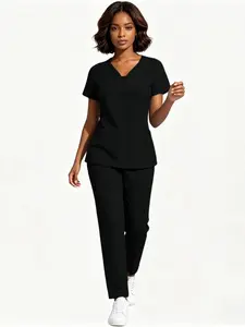 Scrubs Set: Say Goodbye to Wrinkles & Stuffiness! Experience Smooth, Quick-Drying Fabric with Total Freedom of Movement. The Stretchy Set That's Perfect for Healthcare Professionals & Beyond. Uniforms Workwear Womenswear