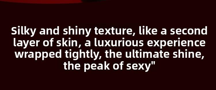 Sexy lace off-shoulder shiny bodysuit 5D ultra-thin tight-fitting shiny silky sheer full-body bodystocking