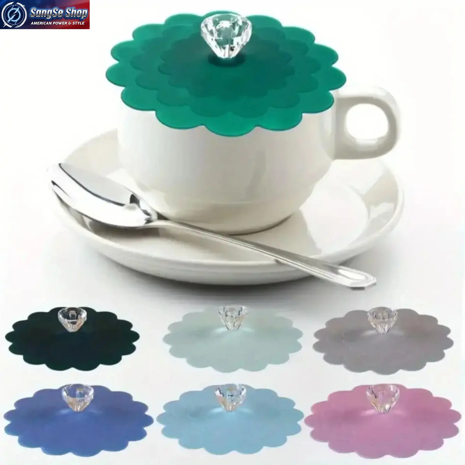 6PCS Food Grade Silicone Cup Covers, Dustproof Sealing Lids, Heat Resistant Reusable Drink Covers for Coffee Cups, Water Bottles & Glasses, Protective Cup Lid Accessories for Indoor & Outdoor Use, Bar, Kitchen, Office, Travel & Tea Time Essentials