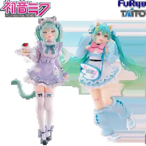 New Hatsune Miku Anime Figure Toys Nachoneko MIKU Kawaii Cartoon Fashion Fancy Action Figurine Model Dolls Birthdays Gifts Kids
