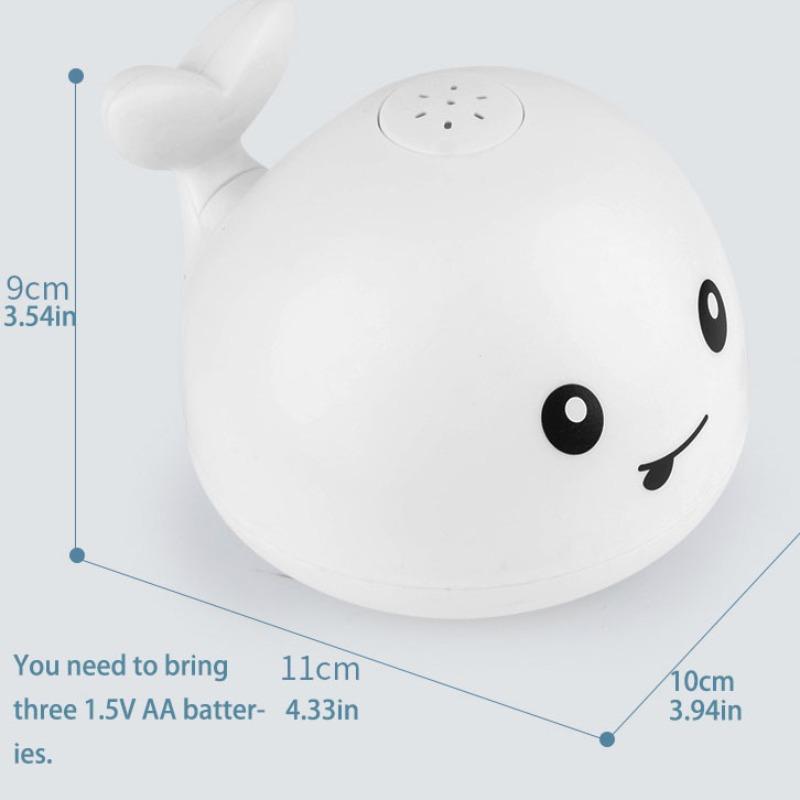 Whale Bath Toy Water Sprayer Glowing Water Play Toy Automatic Color Changing Suitable for 1-3 Years Old Children, Makes Bath Time More Enjoyable dinosaur bath toy