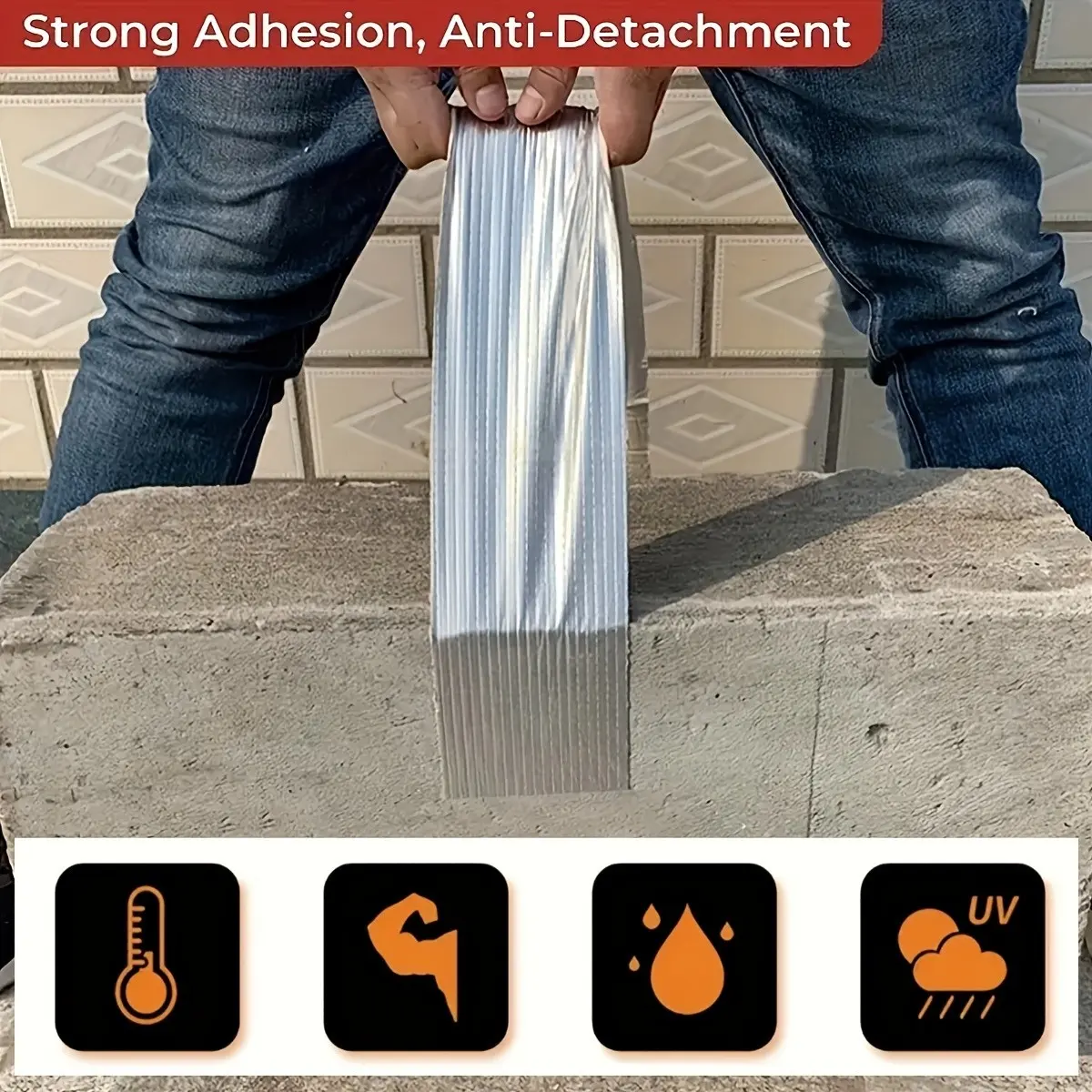 20x500cm Silvery Butyl Tape Waterproof Sealant, RV Repair Aluminum Foil Tape, Windows, Roofs, Sheet Metal, Silicone, Glass, Edpm Roof Sealant