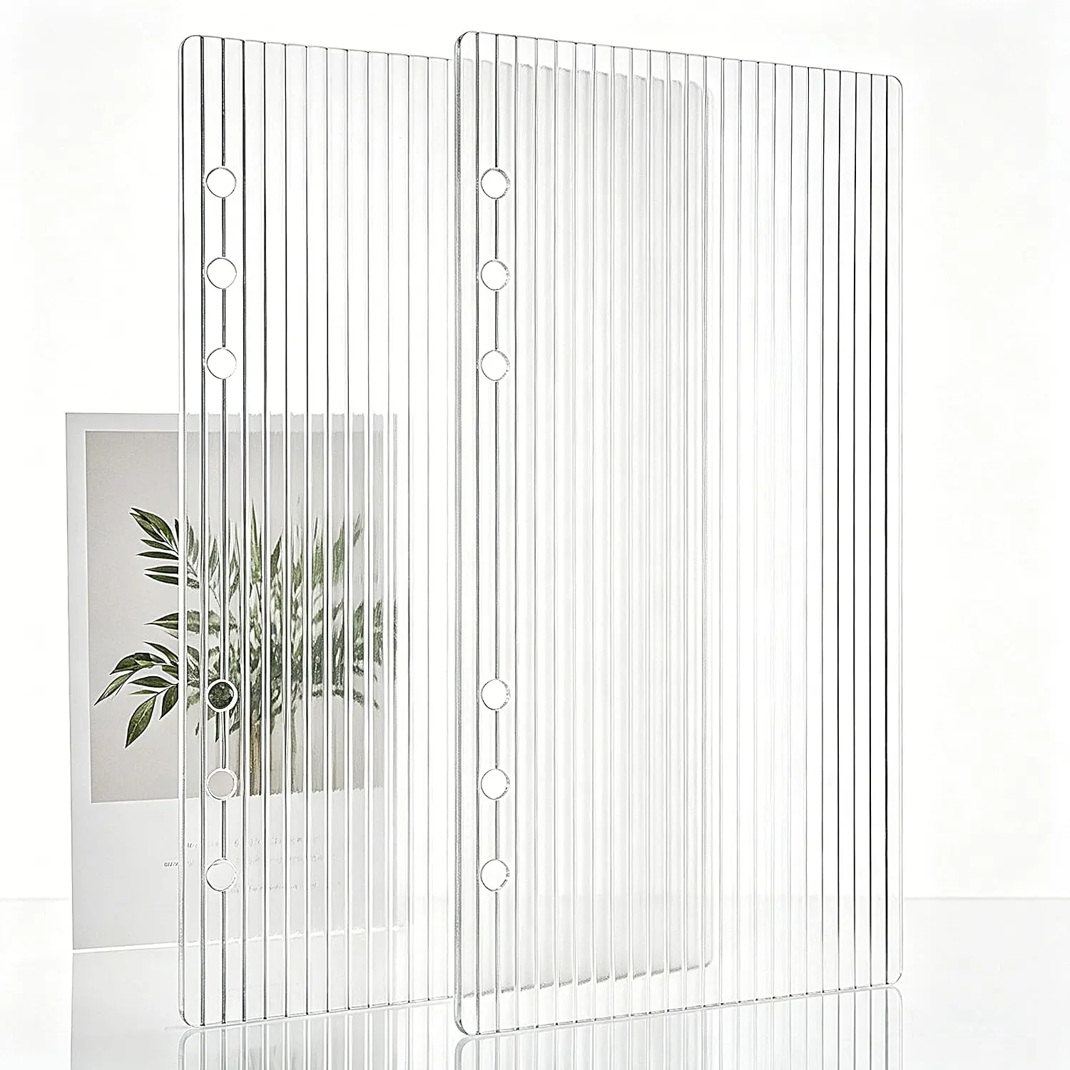 A5  Binder Cover Clear 6-Ring Notebook Shell for Planner Budget Binder Journal Detachable Refillable Cover 2-Pack