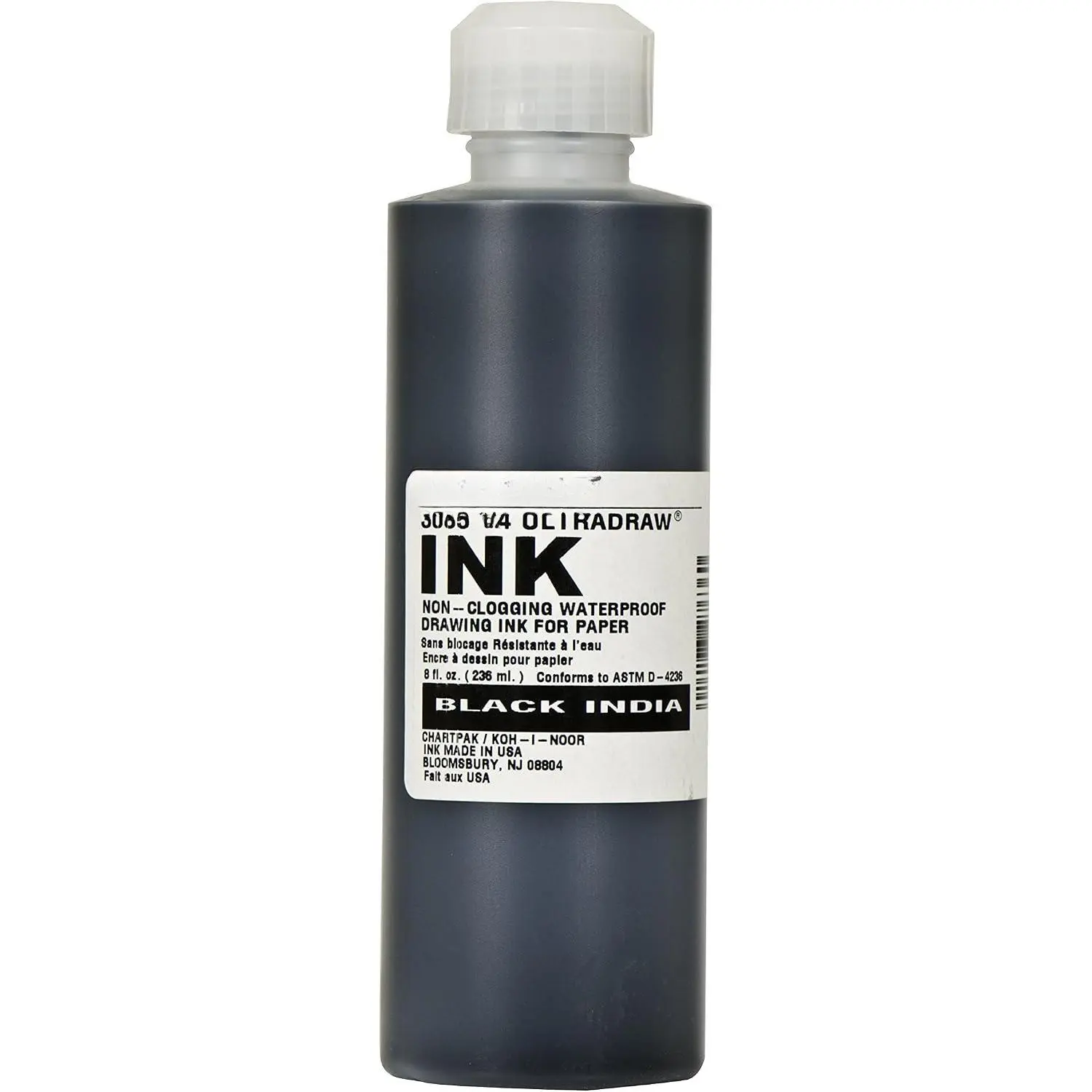 Ultradraw Pigment-Based Ink, 8 Oz. Bottle, Black