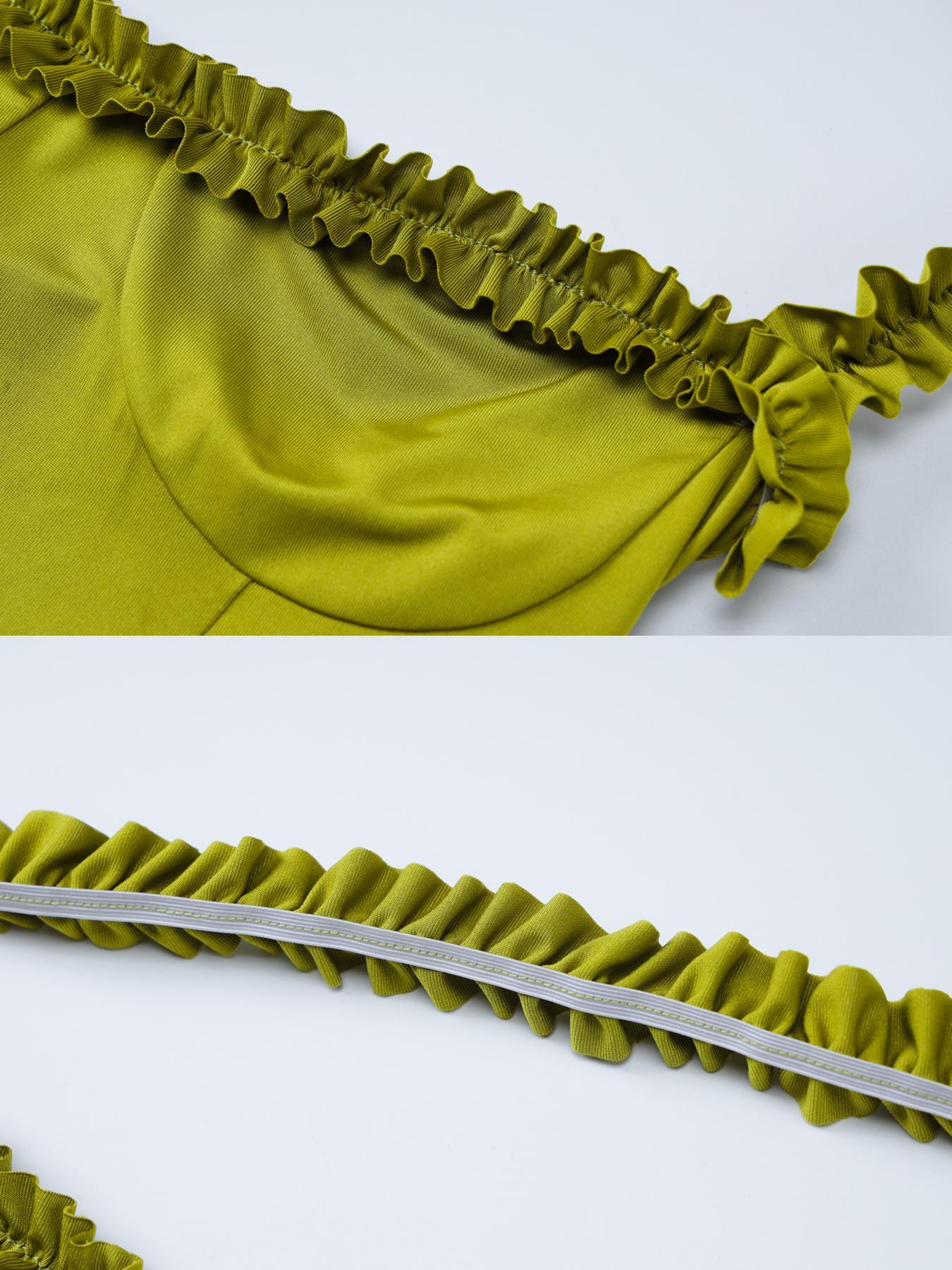 Women's Plain Ribbon Halter Neck Ruffle Hem Bodycon Dress, Sexy Y2K Octopus Dress, Chic Backless Sleeveless Mini Dresses for Party Club Dating Wear, Ladies Summer Fashion Clothes, Valentine's Day Gift for Girl