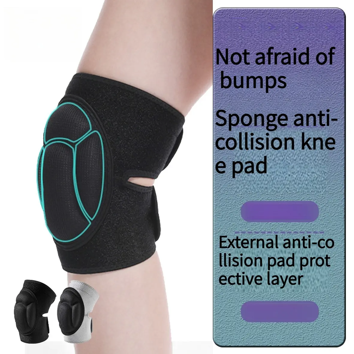 Sports Turtle Shell Anti-Collision Sponge Knee Pads, Open Design Dance Kneeling Basketball Motorcycle Cycling Knee Protectors