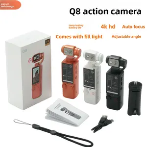 Q8 Handheld Action Camera, 4K HD Portable Video Recorder, Multifunctional Outdoor Waterproof Camera for Shooting Videos