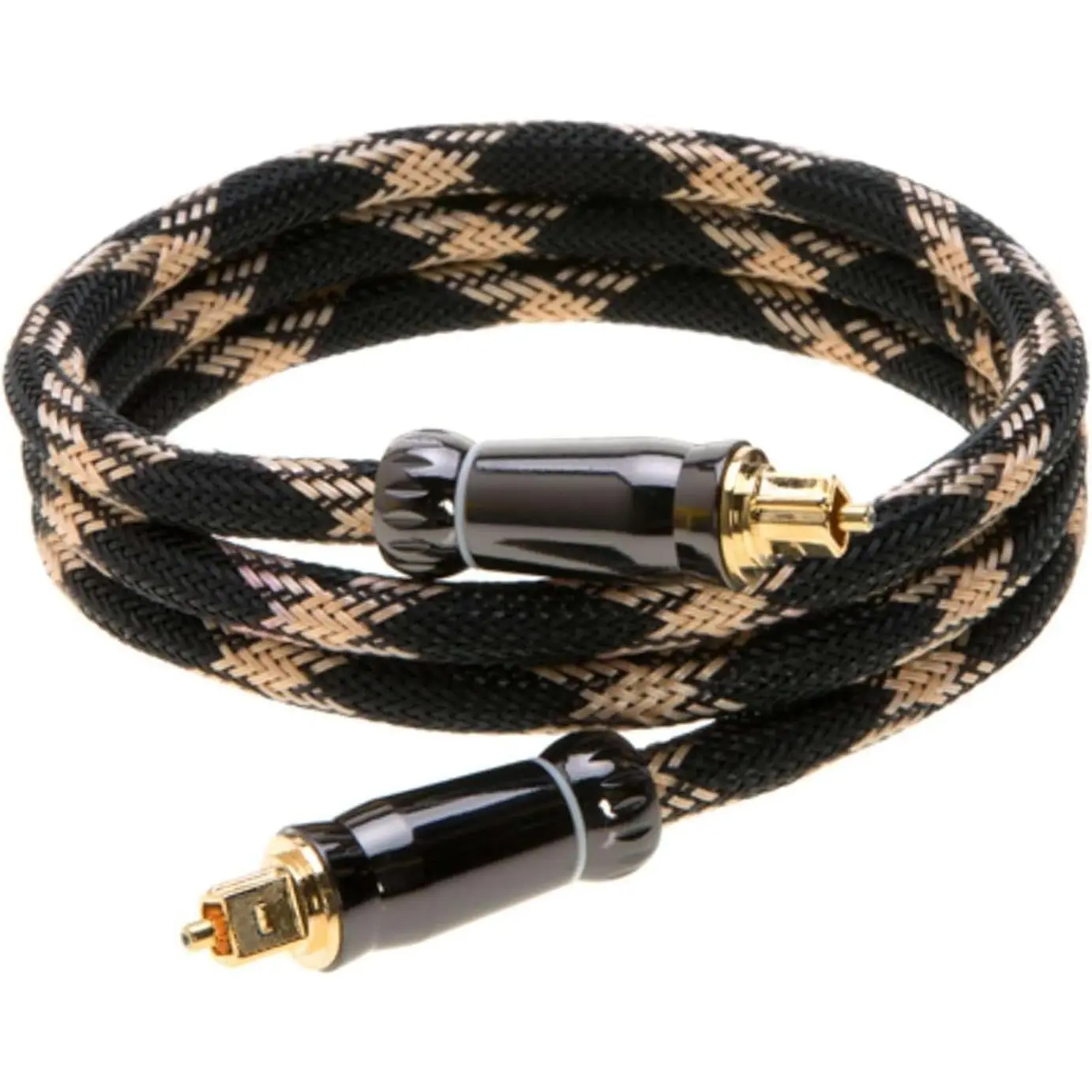 1.5FT  Toslink Optical Audio  High Fidelity Digital Fiber Optic Cord for  Theater, Sound Bar, Gaming Consoles Durable Nylon Braided Design -Plated Connectors
