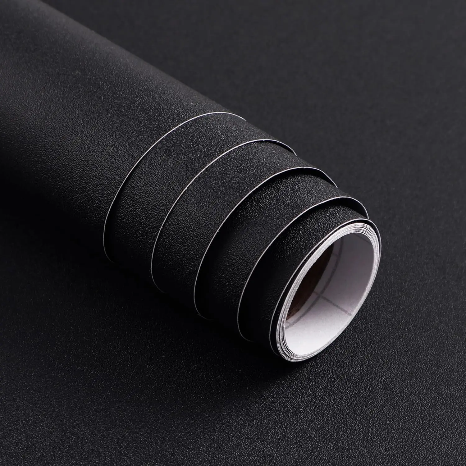 15.7" x 118" Peel and Stick Wallpaper Matte Black Contact Paper for New Environmentally Friendly Materials Thickening Waterproof Upgrade Black Wallpaper for Countertops Bathroom Kitchen Cabinet