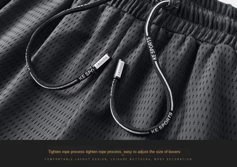 Kyn Apparel Large Men's Shorts Mesh Elastic Summer Breeches 8XL 6XL Big Size Clothing Nylon Black Grey Spandex Sweat Shorts Plus Size Shorts