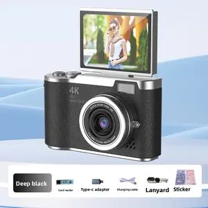 New Foldable Screen Student Camera,Retro Ccd Card Camera, Portable CcdCameras, Beginner Digital Camera withGames and Filters, Includes Case andMemory Card