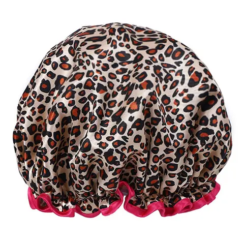 Shower Cap, 1 Count Elastic, Reusable and Waterproof Shower Cap, Double Layers Bathing Hat, Bathroom Supplies for Women & Girls, Shower Essentials, Bathroom Accessory, Home Goods, Reusable Shower Caps