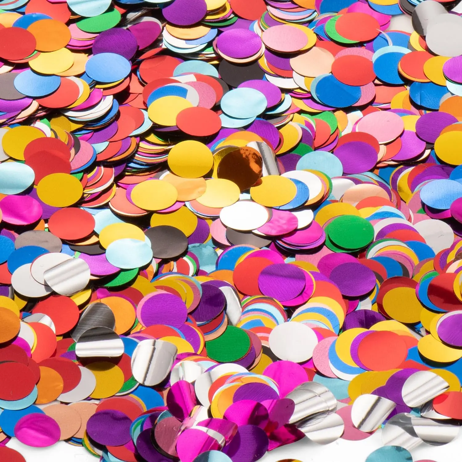 Metallic Glitter Foil Confetti Round Table Confetti Dots for Wedding Party Celebration Decorations 1.8oz - 0.6inch (Rainbow)