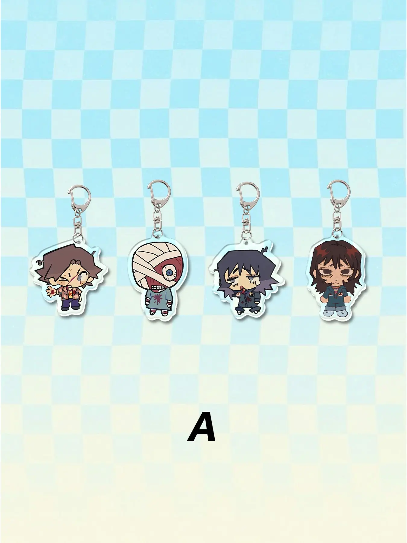 4 Acrylic Omori Keychains, Cartoon OMORI Character Theme, Backpack Accessory, Wallet Pendant, Friend Gift, All Seasons Cute Style