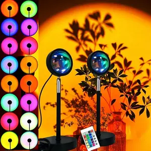 Sunset Lamp Projector,180 Degree Rotation Sun Projection Light Led Night Light Floor Lamp with USB Port,Sunset Lamps for Photography Party Bedroom Decor