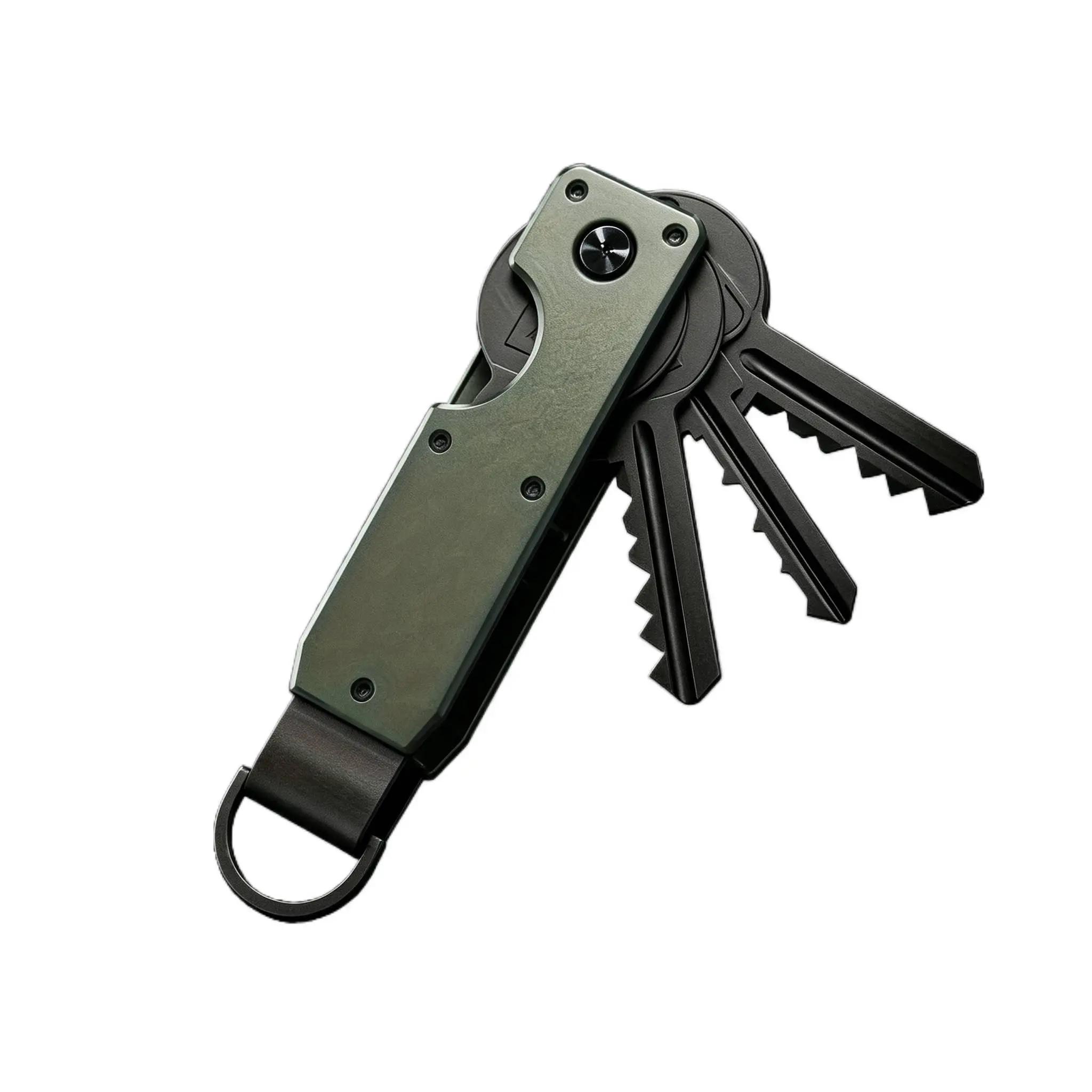 Stylish Metal Key Holder - Compact Keychain That Can Hold 2-6 Keys, Featuring A Minimalist Design, Perfect For Everyday Commuting, Comes With A Screwdriver