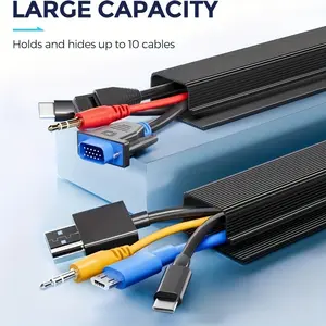 Under Desk Cable Management Tray, Quick Stick Cable Organizer with Adhesive Backing, Clean Workspace Solution, Suitable for Office Desk