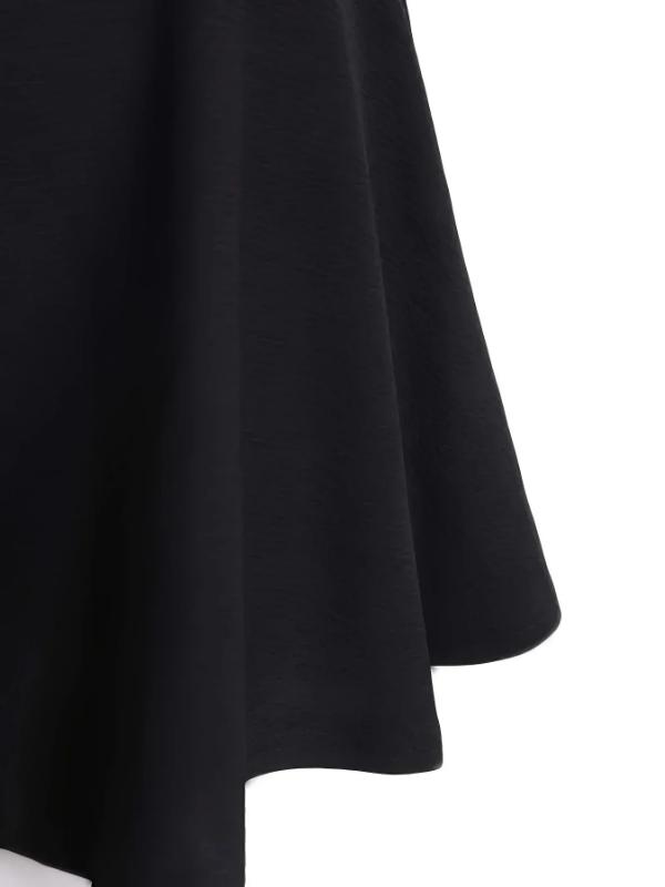 Women's Fashion Plus Size 1XL-5XL Preppy Skirt Ladies Casual Solid Elastic High Rise Slight Stretch A-line Mini Skirt