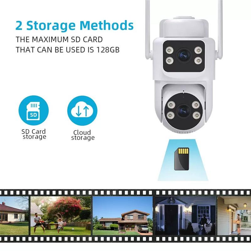 WiFi camera, power-free monitor, outdoor waterproof, high-definition, remote control via mobile phone, card-insertable dome camera