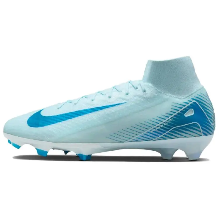 Men's Nike Mercurial Superfly 10 Elite Football Cleats - White-Blue, Comfortable, Grippy, Official House White Casual Trainers (Maison Mihara)