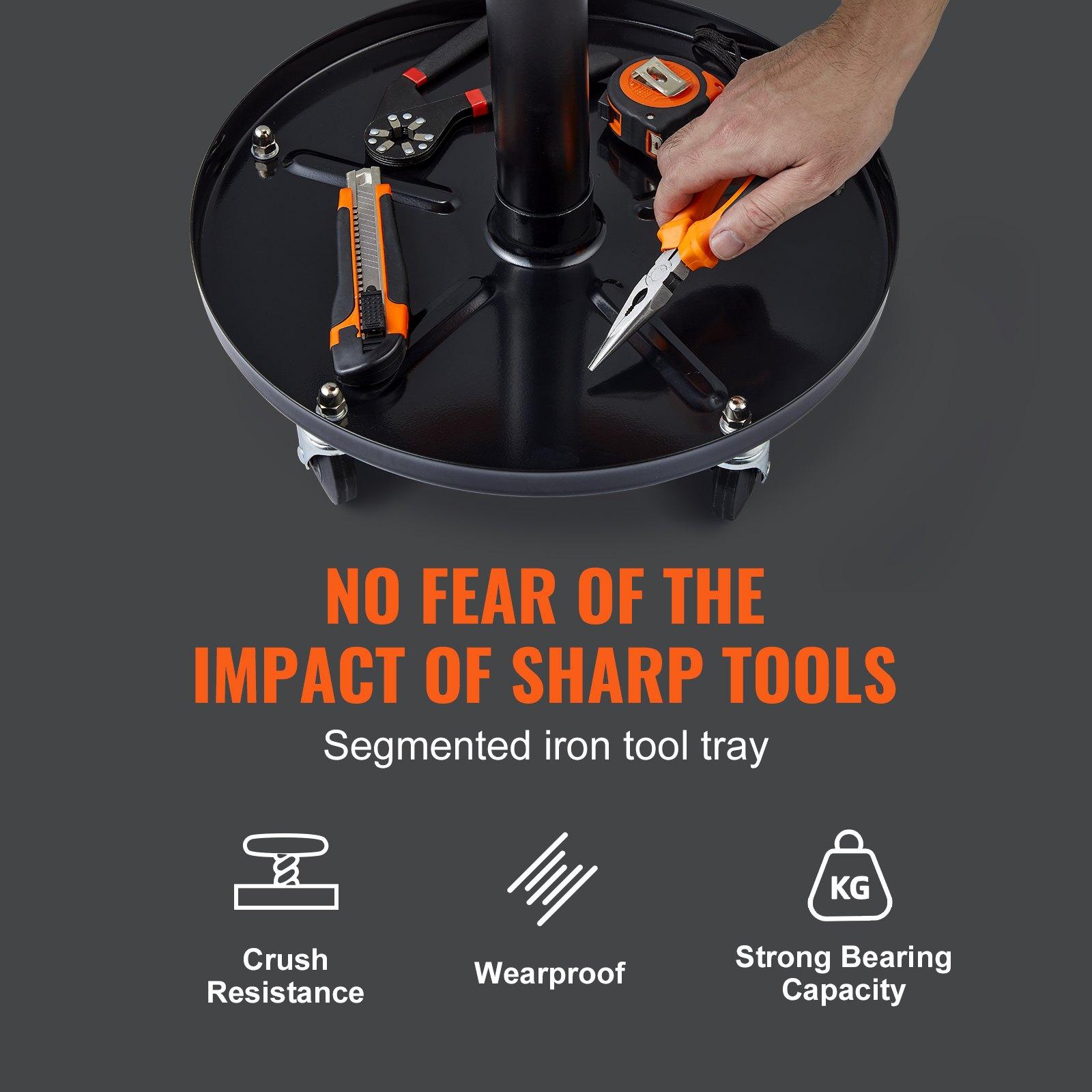 VEVOR Mechanic Stool, 250 LBS Rolling Pneumatic Creeper Garage/Shop Seat, Adjustable Height 22 in-28 in Padded Rolling Workshop Stool with Tool Tray, for Garage, Shop, Auto Repair, Black+Orange VEVOR Mechanic Stool, 250 LBS Rolling Pneumatic Creeper Garage/Shop Seat, Adjustable Height 22 in-28 in Padded Rolling Workshop Stool with Tool Tray, for Garage, Shop, Auto Repair, Black+Orange