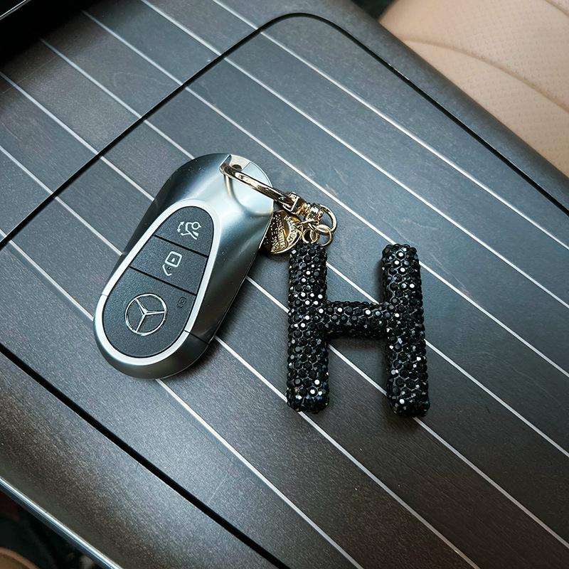 Creative Rhinestone Car Keychain, Aesthetic Bag Pendant Bag Charm, Fashionable Letter Key Ring, Elegant Bag Charm Accessory, Perfect Holiday Accessory for Men & Women Creative Rhinestone Car Keychain, Aesthetic Bag Pendant Bag Charm, Fashionable Letter Key Ring, Elegant Bag Charm Accessory, Perfect Holiday Accessory for Men & Women
